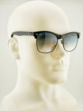 Ray-Ban ClubMaster Oversized Sunglasses RB4175 Matte Black Frame Light Gray Lens